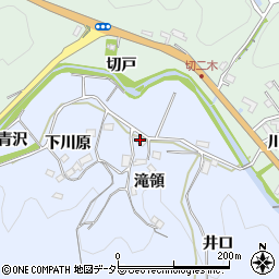 愛知県豊田市下山田代町（滝領）周辺の地図
