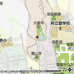 京都府京都市右京区御室大内周辺の地図