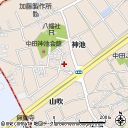 愛知県豊田市中田町神池周辺の地図