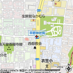 平野神社前周辺の地図