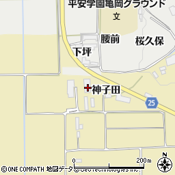 京都府亀岡市保津町神子田17周辺の地図