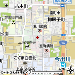 京都府京都市上京区上立売町23周辺の地図