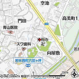 愛知県豊田市若林西町向屋敷周辺の地図