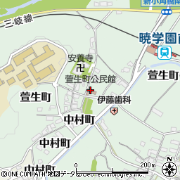 萱生町公民館周辺の地図