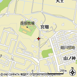 愛知県岡崎市細川町宮畑91周辺の地図