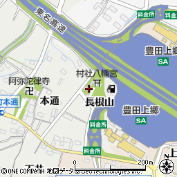 愛知県豊田市西田町長根山周辺の地図