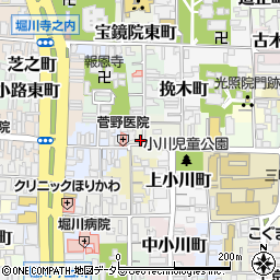 京都府京都市上京区御三軒町周辺の地図
