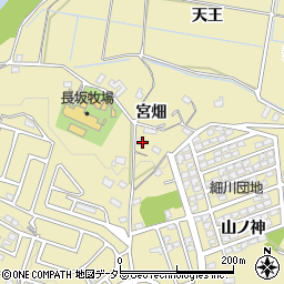 愛知県岡崎市細川町宮畑94周辺の地図