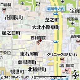 京都府京都市上京区芝薬師町周辺の地図