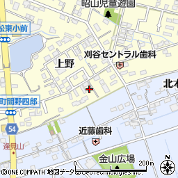 愛知県刈谷市東境町上野70周辺の地図