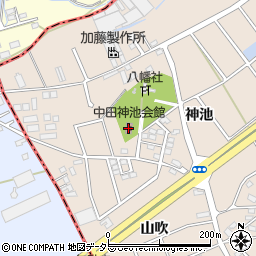 中田神池会館周辺の地図