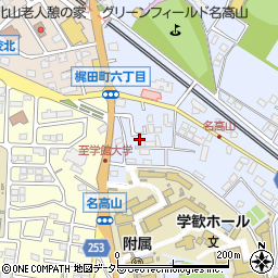 愛知県大府市横根町名高山6周辺の地図