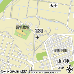 愛知県岡崎市細川町宮畑95周辺の地図