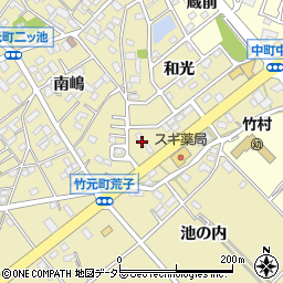 愛知県豊田市竹元町上の山下周辺の地図