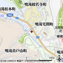 京都府京都市右京区鳴滝宅間町周辺の地図