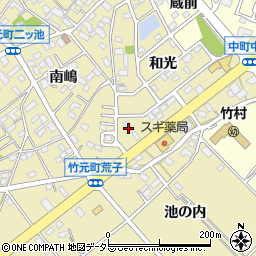愛知県豊田市竹元町（上の山下）周辺の地図