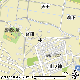 愛知県岡崎市細川町宮畑99周辺の地図