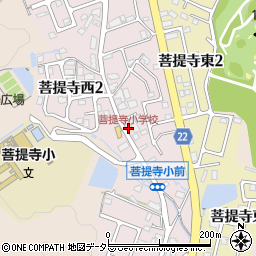 菩提寺小学校周辺の地図