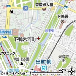 京都府京都市左京区下鴨宮河町62周辺の地図