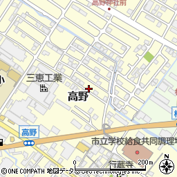 滋賀県栗東市高野344-7周辺の地図