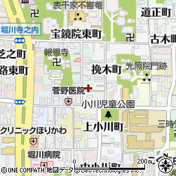 京都府京都市上京区御三軒町36周辺の地図