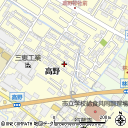 滋賀県栗東市高野344-2周辺の地図