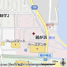 滋賀県大津市鏡が浜周辺の地図