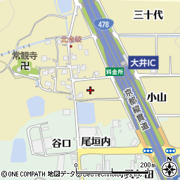 京都府亀岡市大井町北金岐小山周辺の地図