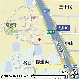 京都府亀岡市大井町北金岐（小山）周辺の地図