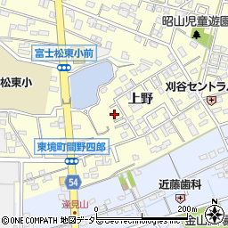 愛知県刈谷市東境町上野36周辺の地図