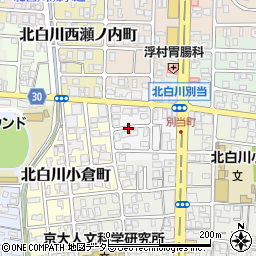 京都府京都市左京区北白川堂ノ前町周辺の地図