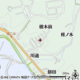 愛知県豊田市花沢町榎木前周辺の地図
