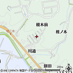 愛知県豊田市花沢町（榎木前）周辺の地図