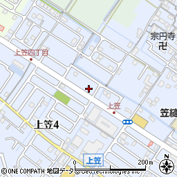 滋賀県草津市上笠4丁目19-2周辺の地図