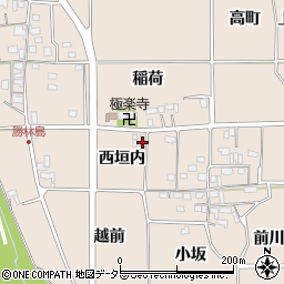 京都府亀岡市河原林町勝林島（西垣内）周辺の地図