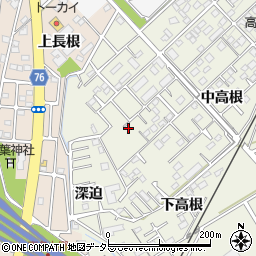 愛知県豊田市鴛鴨町下高根周辺の地図