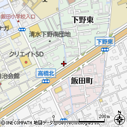 静岡県静岡市清水区下野東4-48周辺の地図