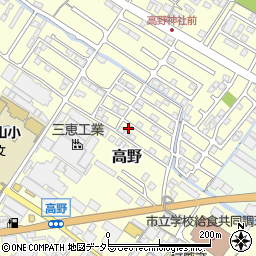 滋賀県栗東市高野344-12周辺の地図