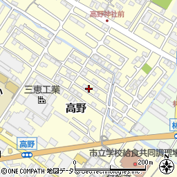 滋賀県栗東市高野345-8周辺の地図
