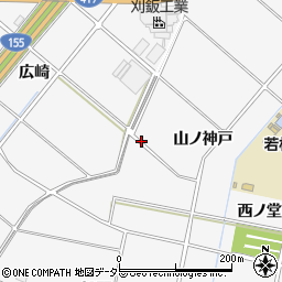 愛知県豊田市若林西町山ノ神戸周辺の地図