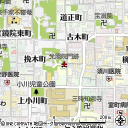 光照院門跡周辺の地図