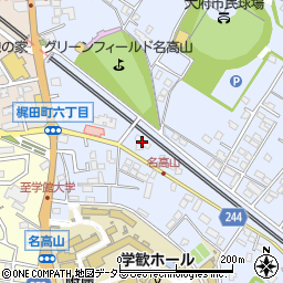 愛知県大府市横根町名高山46周辺の地図