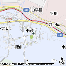 愛知県岡崎市宮石町平岩周辺の地図