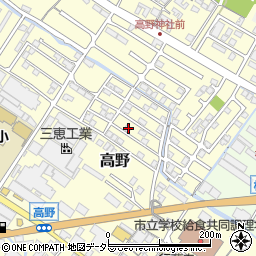 滋賀県栗東市高野345周辺の地図
