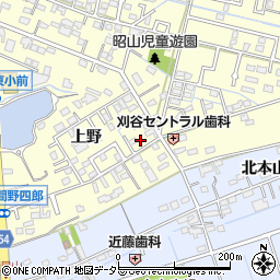 愛知県刈谷市東境町上野65周辺の地図