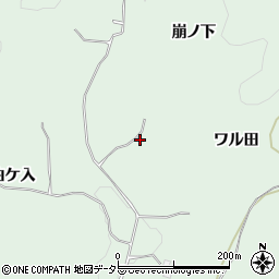 愛知県豊田市花沢町（ワル田）周辺の地図