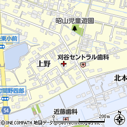 愛知県刈谷市東境町上野61周辺の地図