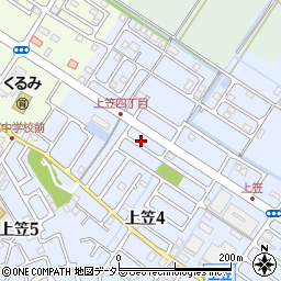 滋賀県草津市上笠4丁目27-4周辺の地図