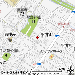 滋賀県草津市平井周辺の地図