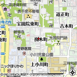 京都府京都市上京区挽木町周辺の地図